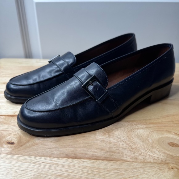 Etienne Aigner Shoes - Etienne Aigner Carver Vintage Dark Blue Buckle Loafers EUC Sz 7.5N